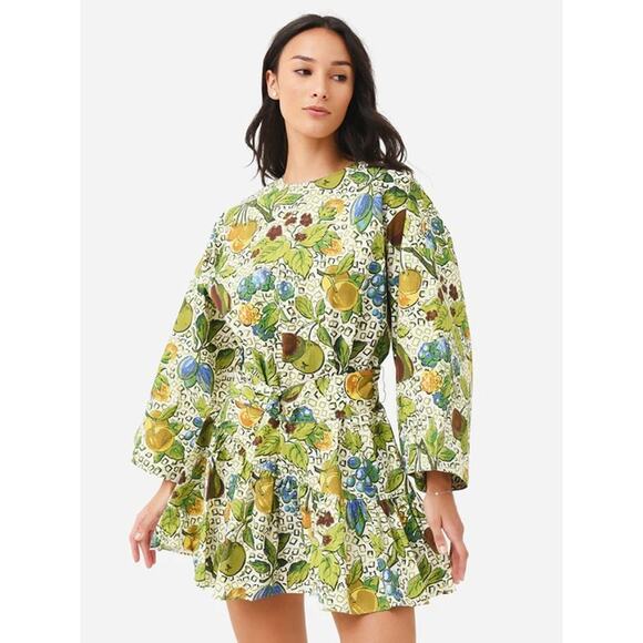 Rhode Women's Highland Orland White Long Sleeve Aeres Mini Dress Size Medium - Picture 2 of 10